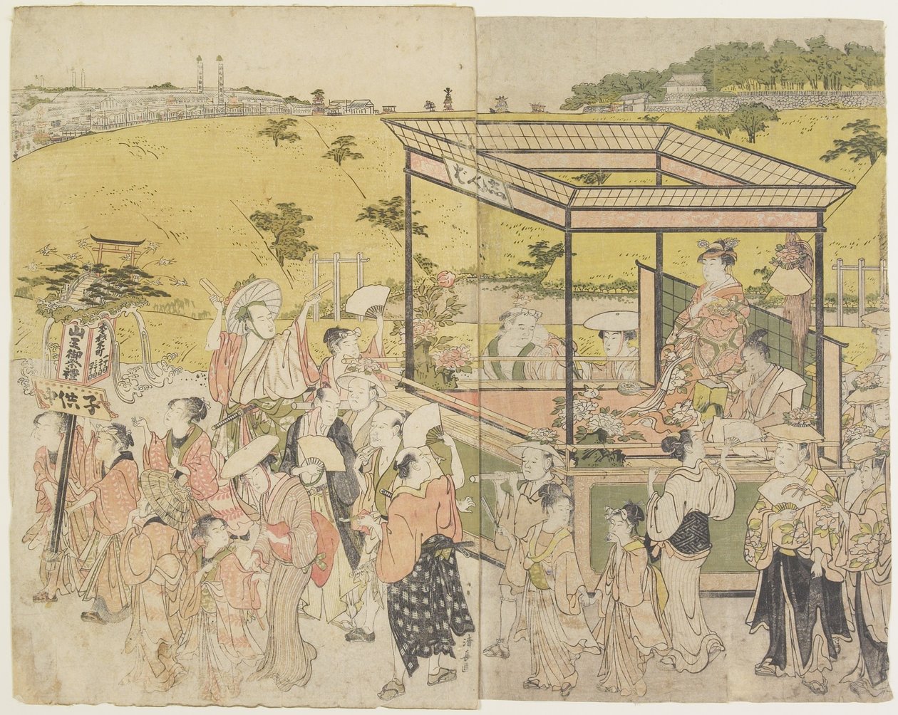 (Sannon_juhlakulkue), 1788 tekijältä Torii Kiyonaga