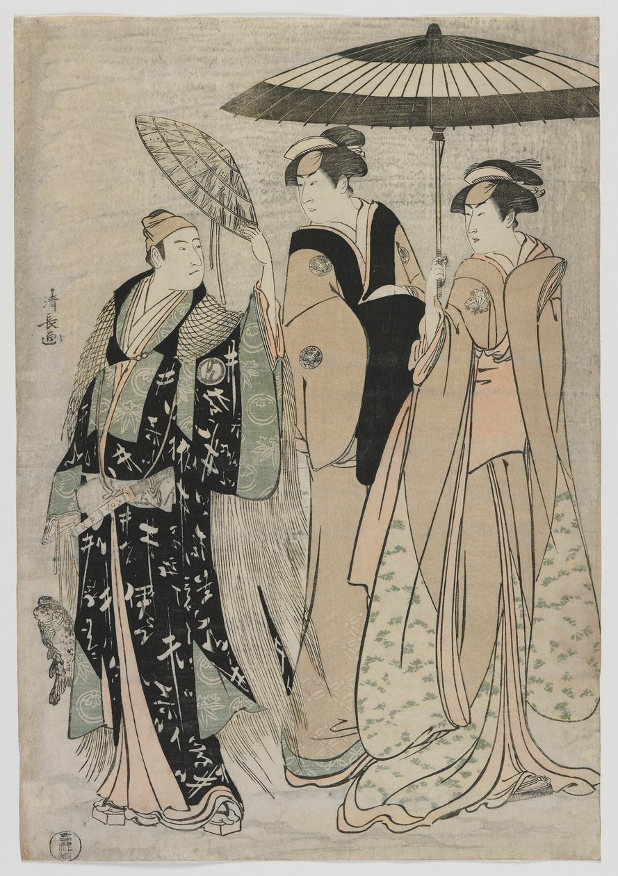 Tee c ja rs Sujuro Good As Gen Yoritomo, Nakamura Toshimi Kuten Kiyotaki, Yamashita Mangiku Kuten Masa, Edo Perio d, 1784 (Ko r wo DB ck p Hayashi t) Fin tekijältä Torii Kiyonaga