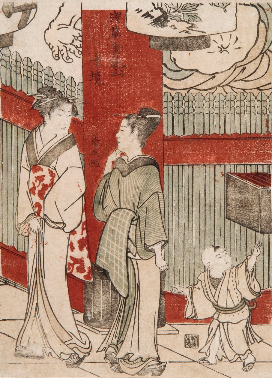 Puupiirros tekijältä Torii Kiyonaga
