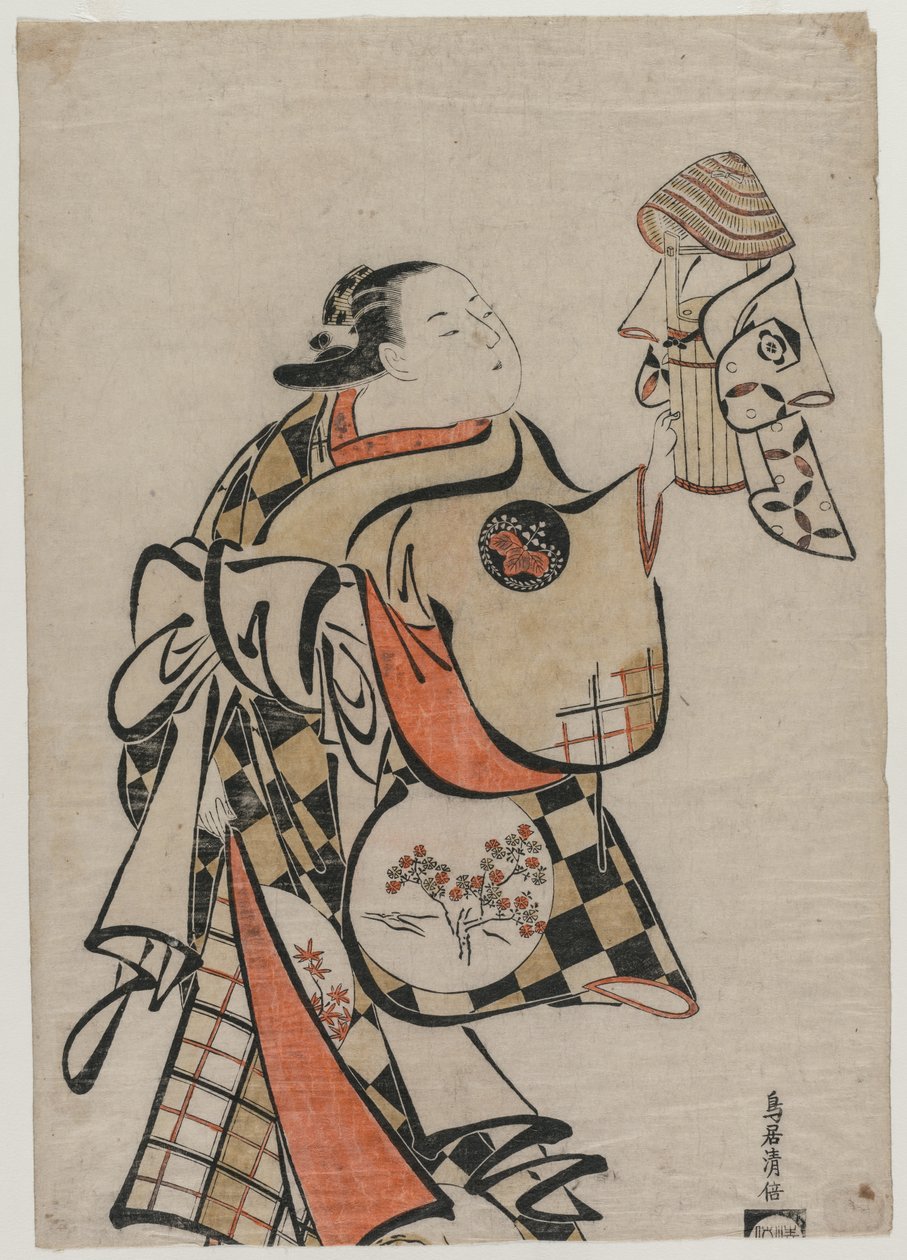 Fujimura Handayu kurtisaanina 1710-luvun puolivälissä. tekijältä Torii Kiyomasu
