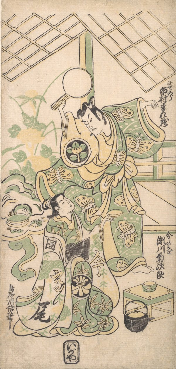 Kohtaus Modified Soga Playsta, n. 1745, n. 1745. tekijältä Torii Kiyomasu I