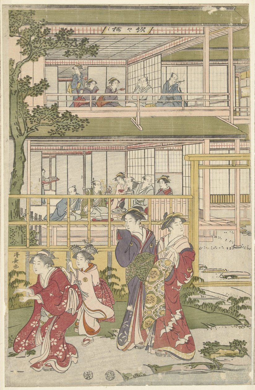 leikkii sokeaa miestä tekijältä Torii Kiyonaga