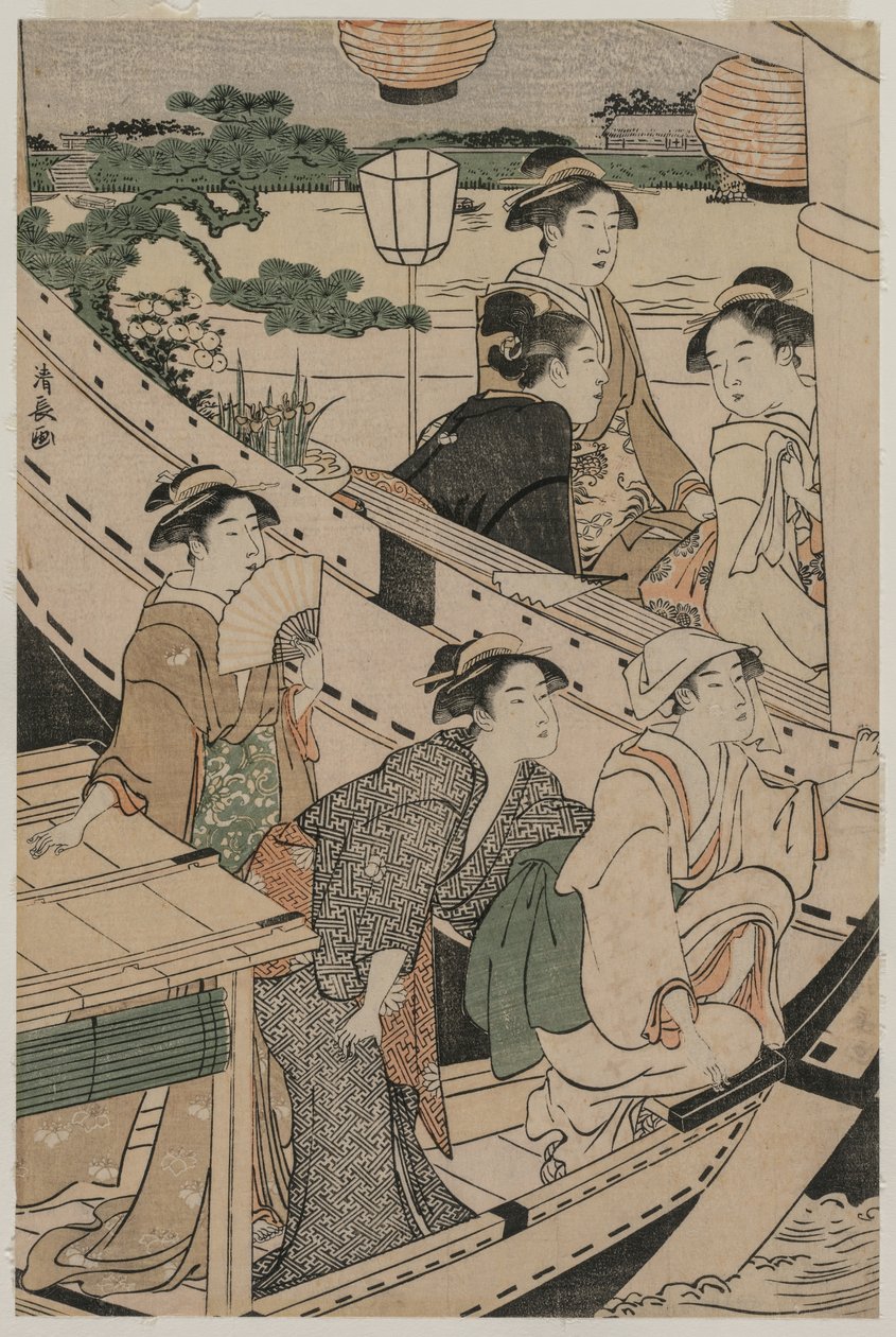 Veneilyjuhlat Sumida-joella tekijältä Torii Kiyonaga