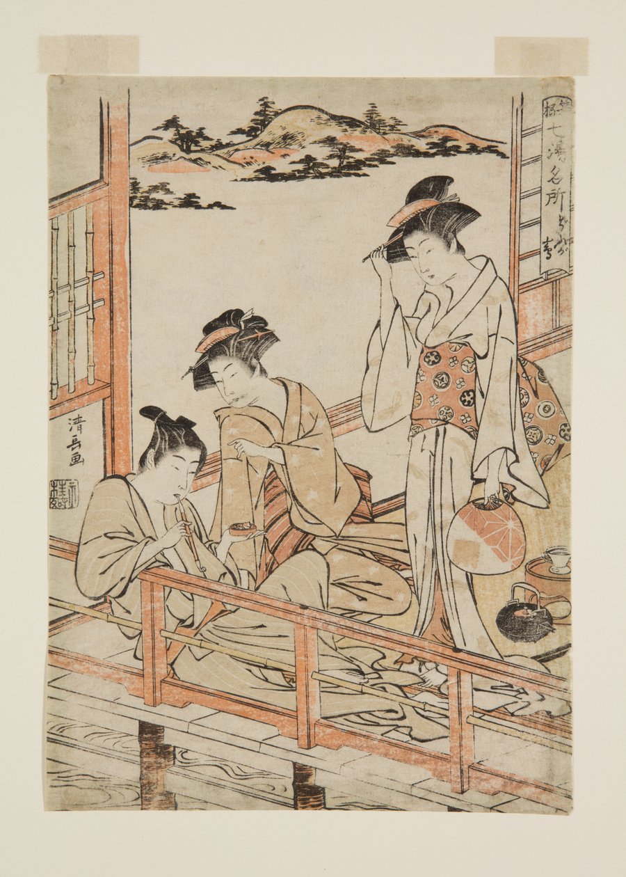 D?gashima (värillinen puupainatus) tekijältä Torii Kiyonaga