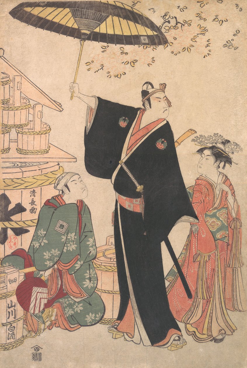 Ichikawa Yaozo III Sukerokun roolissa näytelmästä Yukari no Edo-sakura, joka tunnetaan myös nimellä..., tekijältä Torii Kiyonaga