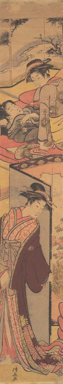 Pleasure Housessa, 1700-luvun lopulla. tekijältä Torii Kiyonaga