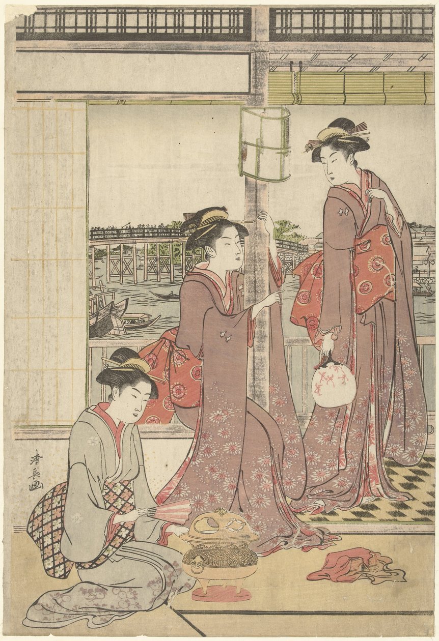 kuun juhlat tekijältä Torii Kiyonaga