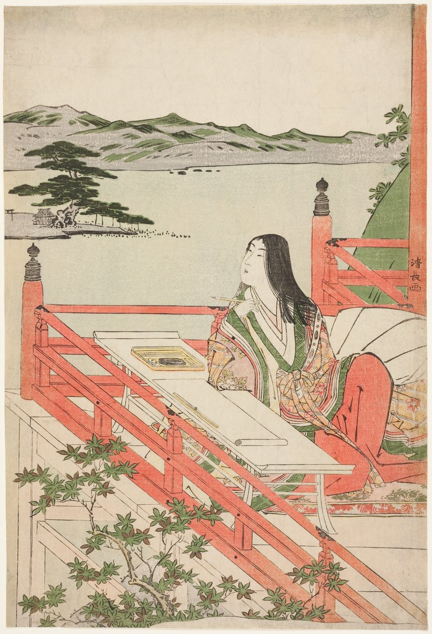 violetti shikibu tekijältä Torii Kiyonaga