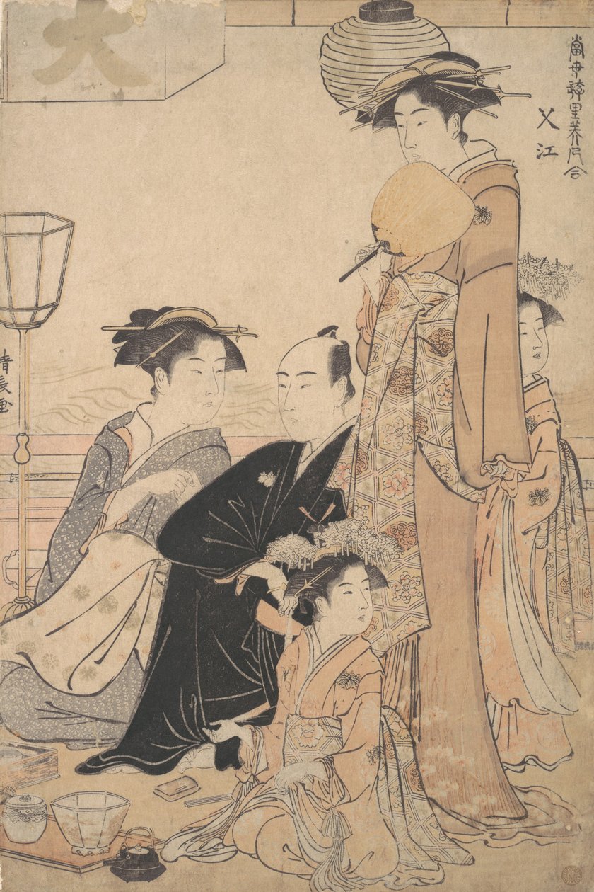 Sashiye paikan nimi Edossa, n. 1782. tekijältä Torii Kiyonaga