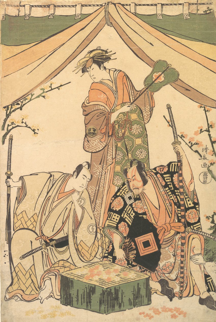 Sene draamasta, Ruger Kojima, 1784-85. tekijältä Torii Kiyonaga