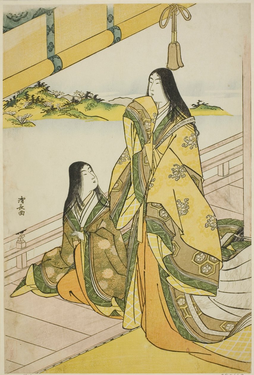 Sei Shonagon ja hänen seuralaisensa nimettömästä hovinaisten sarjasta tekijältä Torii Kiyonaga