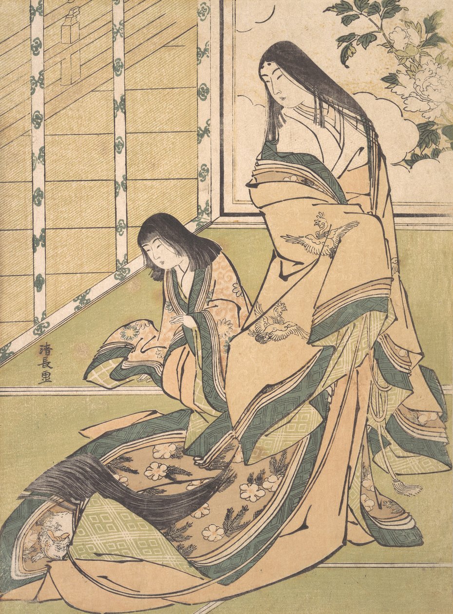 Kolmas prinsessa Onna San no Miya, n. 1781-89. tekijältä Torii Kiyonaga