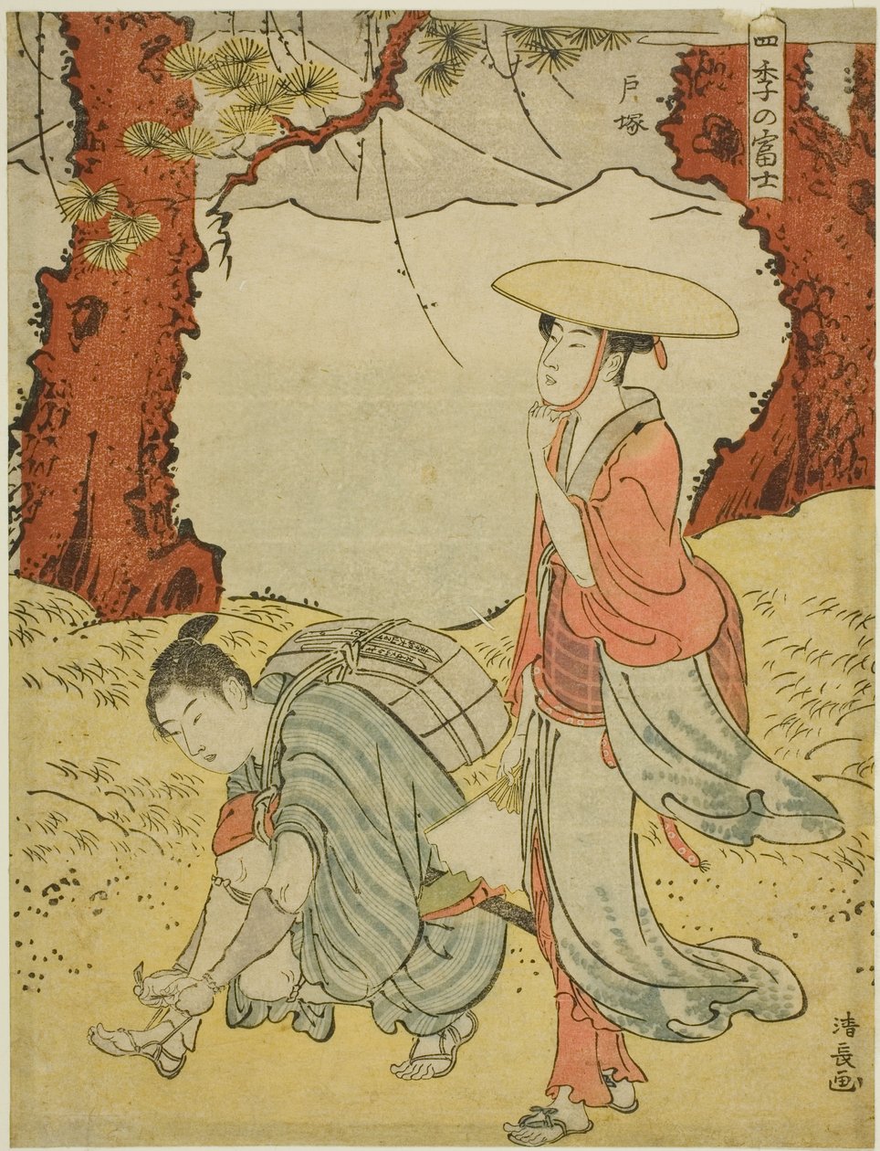 Totsuka, sarjasta "Mount Fuji in the Four Seasons (Shiki no Fuji)" tekijältä Torii Kiyonaga