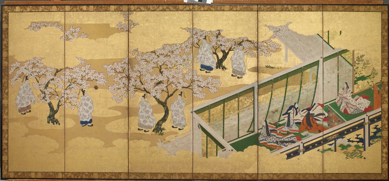 <em>Genjin tarina</em>, luku 34; Kashiwagi näkee kolmannen prinsessan tekijältä Tosa Mitsuoki