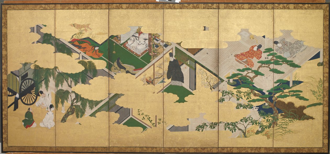 <em>Genjin tarina</em>, luku 2: Prinssi Genjin vierailu Utsusemen tekijältä Tosa Mitsuoki