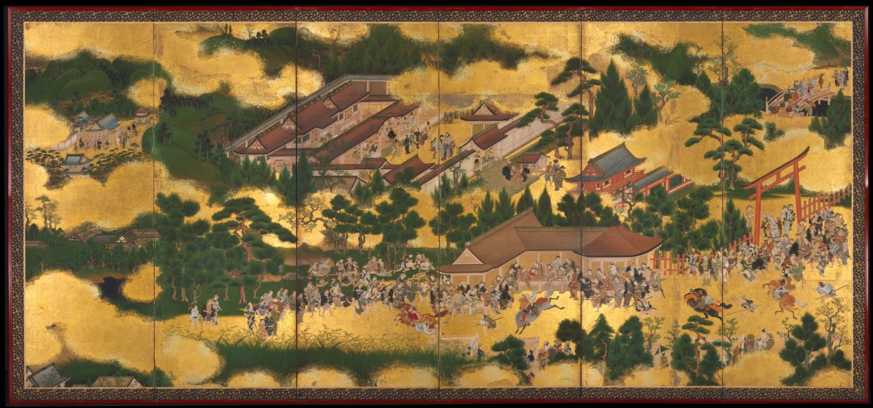 Hevoskilpailut Kamon pyhäkössä, 1615-50. tekijältä Tosa School