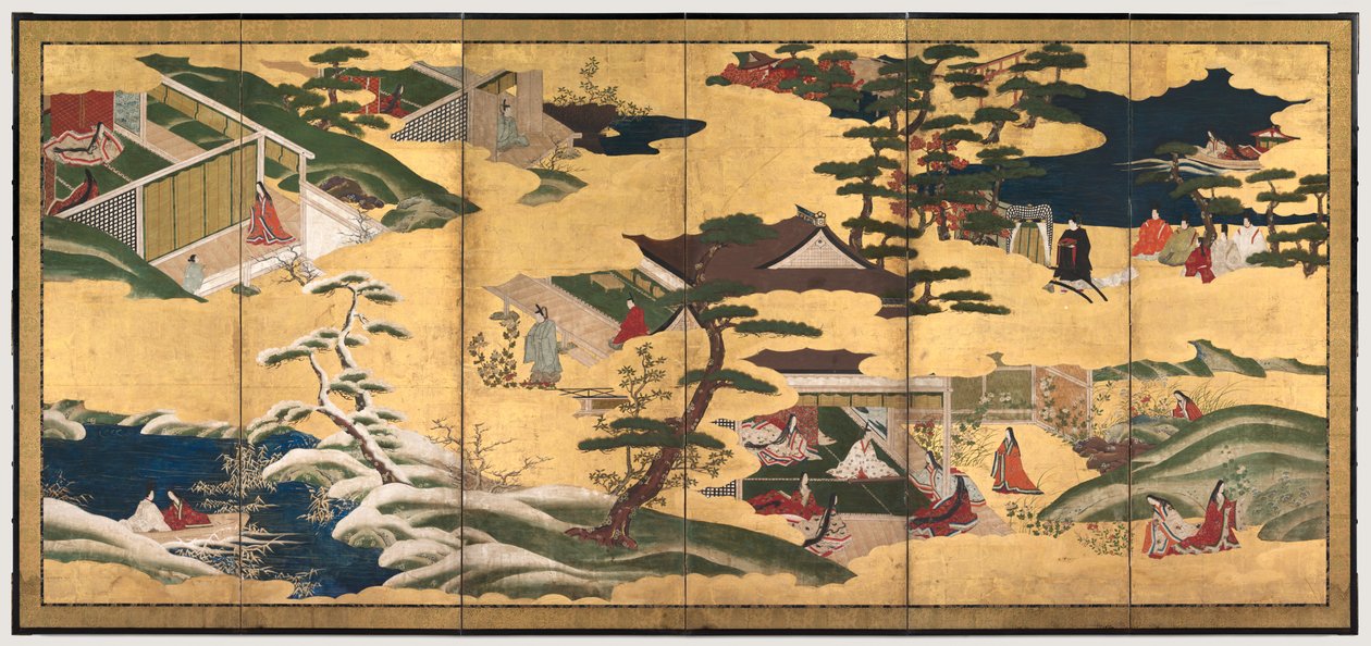Kohtauksia Tarina Genjistä, 1700-luvun lopulla. tekijältä Tosa School