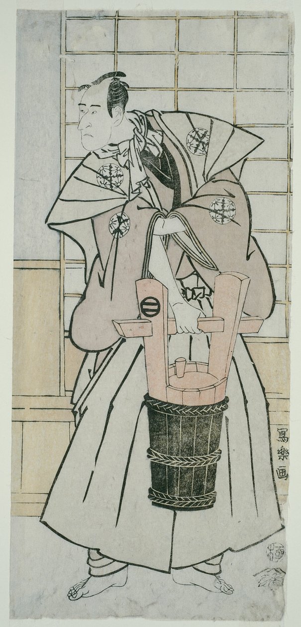 The Actoe Ichikawa Komazo llI kuin Nitta Yoshisada, itse asiassa Oyamada Taro Takaie (Sandai-me Ichikawa Komazo no Nitta Yoshisada, jitsuwa Oyamada Taro Takaie) tekijältä Toshusai Sharaku