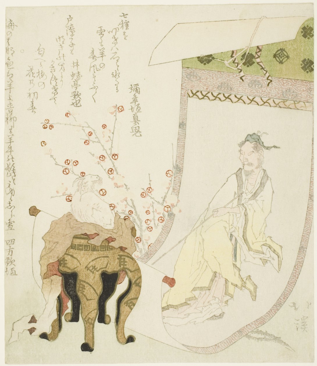 Maalaus taolaisesta kuolemattomasta Huang Chupingista (Jp: Ko Shohei) tekijältä Totoya Hokkei