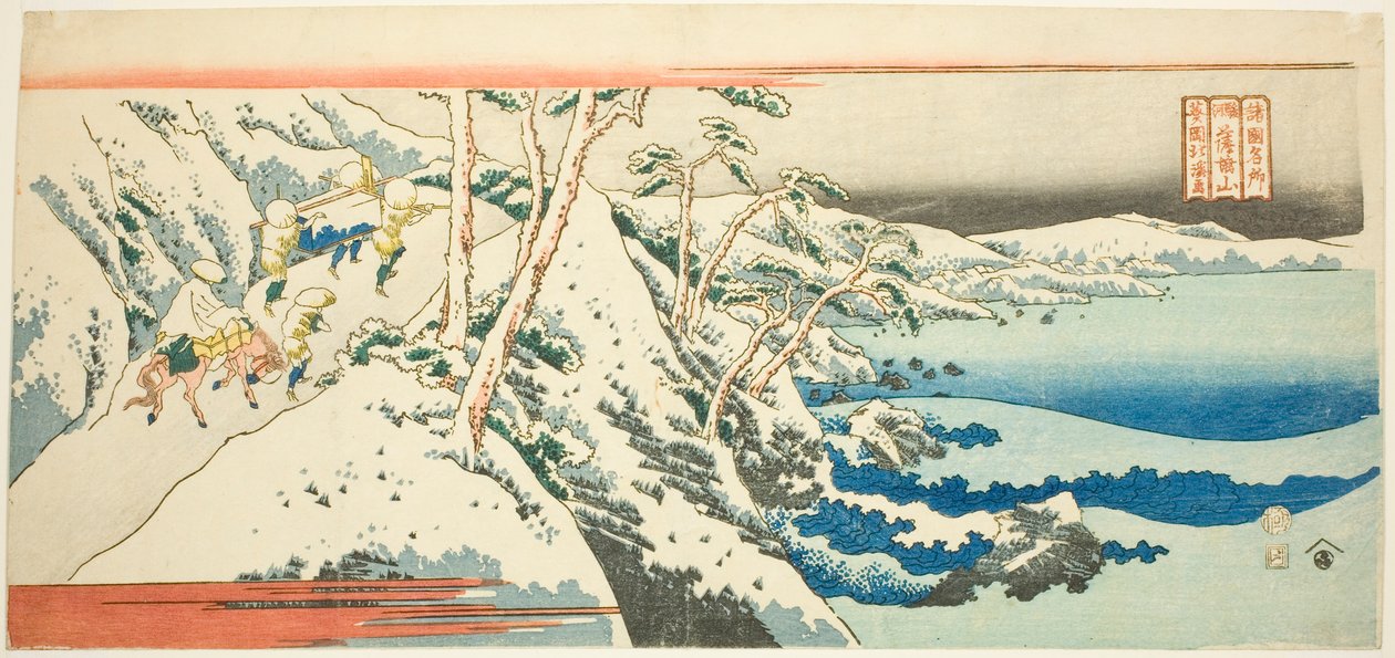 Mont Satta a la província de Suruga (Suruga Sattayama), de la sèrie "Llocs famosos a les províncies (Shokoku meisho)" finlandès tekijältä Totoya Hokkei