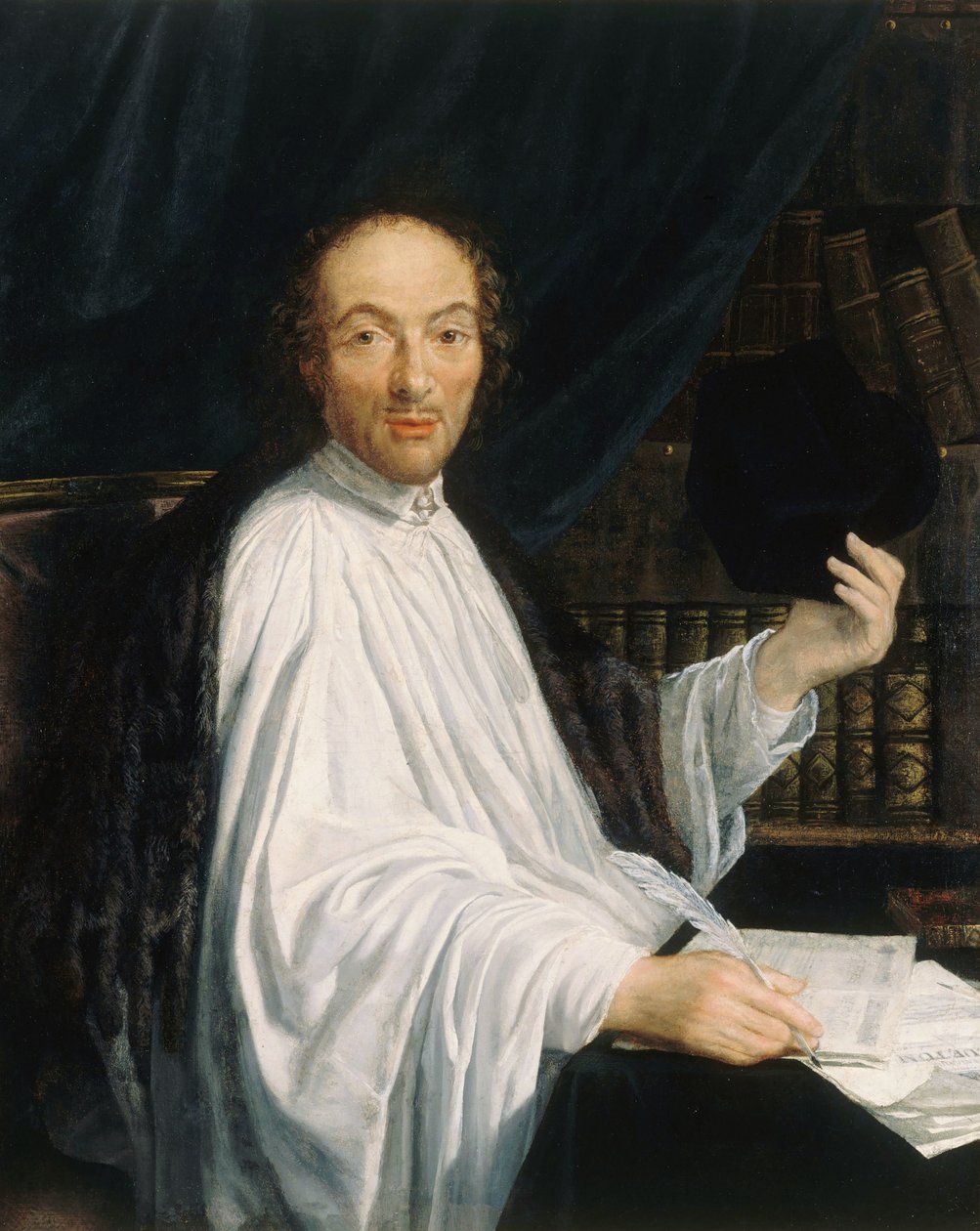 Runoilija Jean-Baptiste de Santeuilin muotokuva 1630-1697, 1665-1670. tekijältä Toussain Dumée