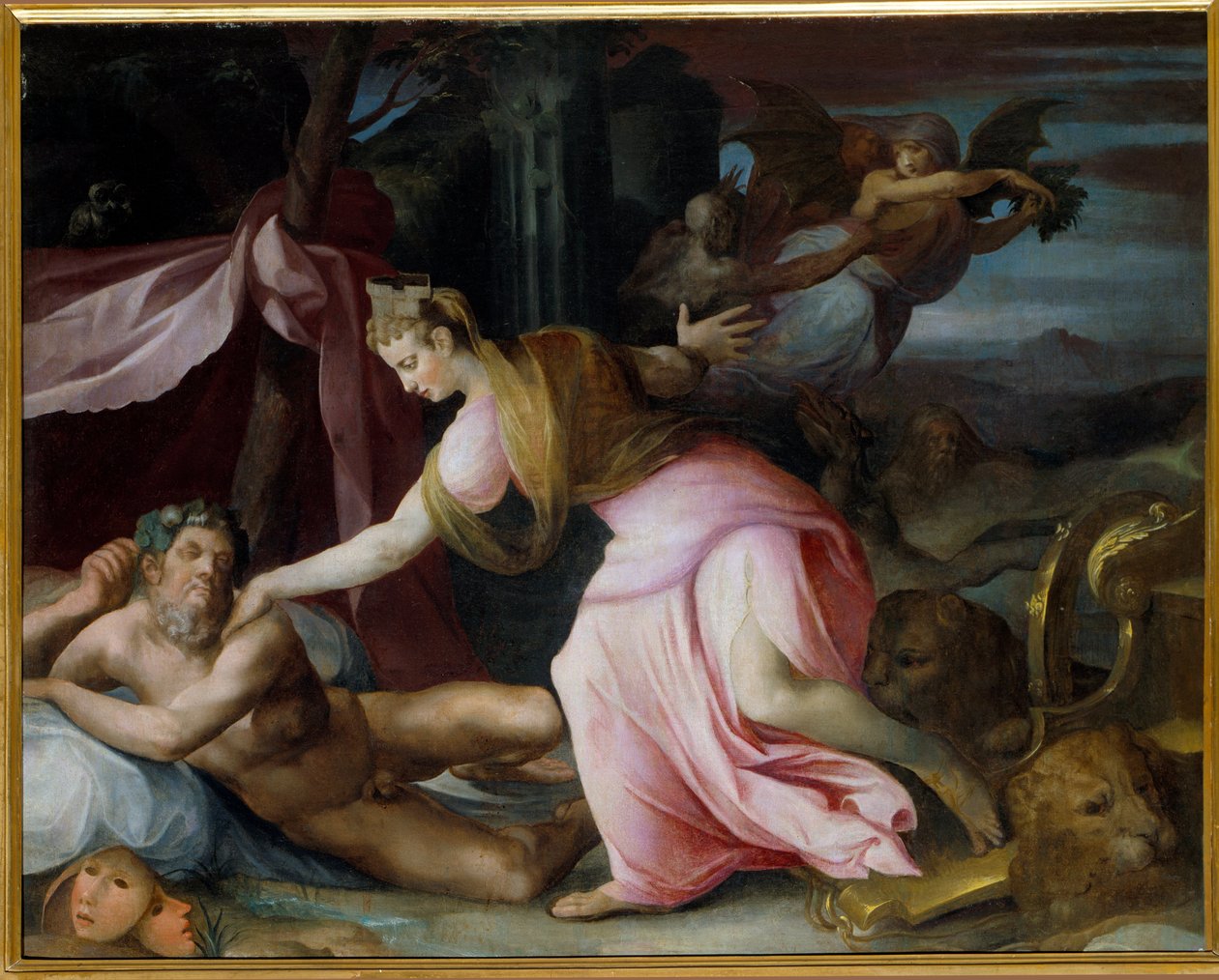 All Saints Dubreuilin Cybelle Awakening Morphee -maalaus (1561-1602) tekijältä Toussaint Dubreuil