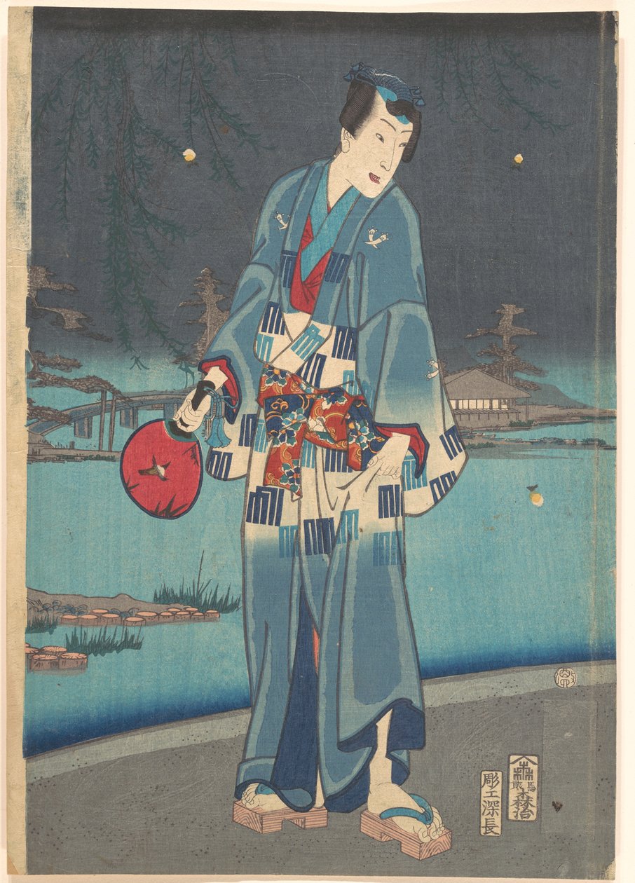 Moderni Genji - tulikärpästen katselu tekijältä Toyohara Kunichika