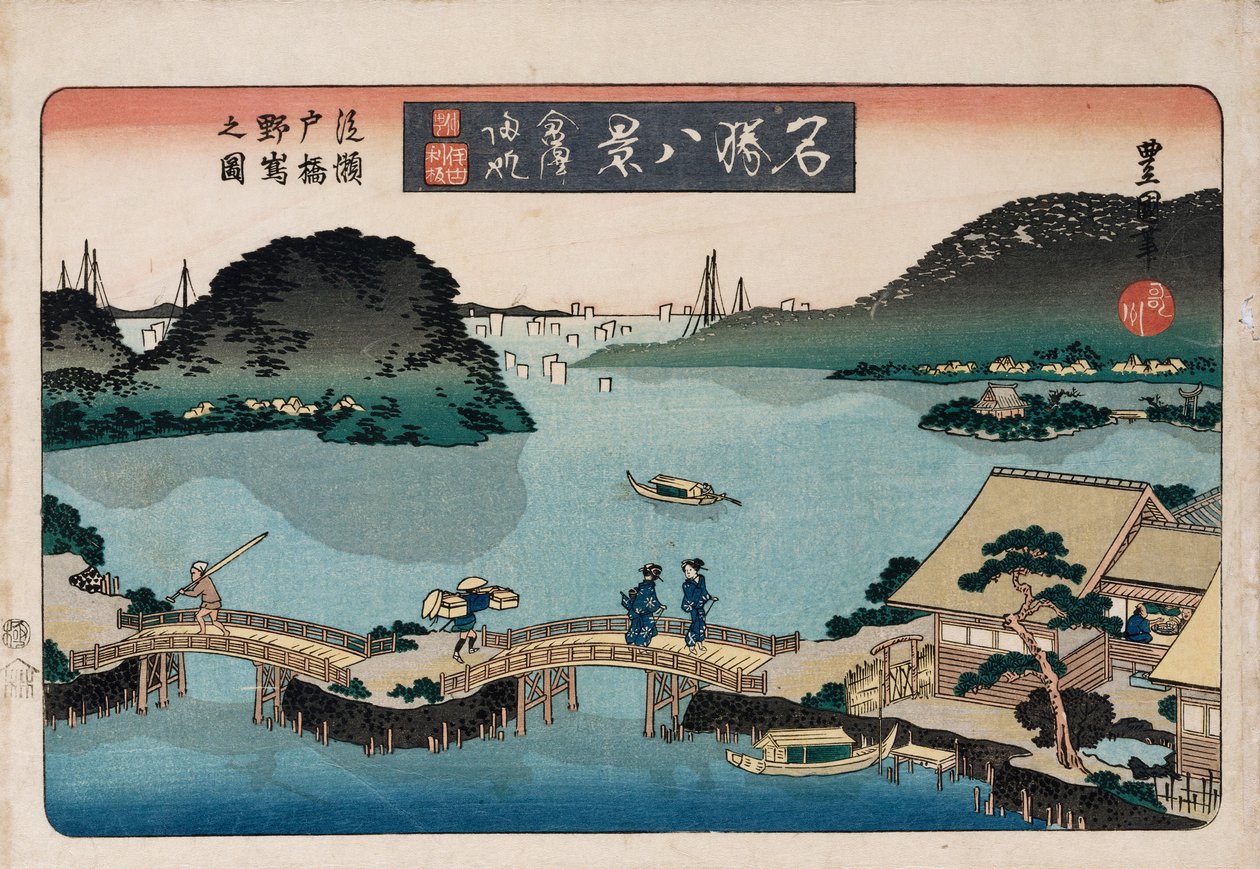 Twilight, Atami, sarjasta "Kahdeksan näkymää kuuluisista paikoista" tekijältä Toyokuni II
