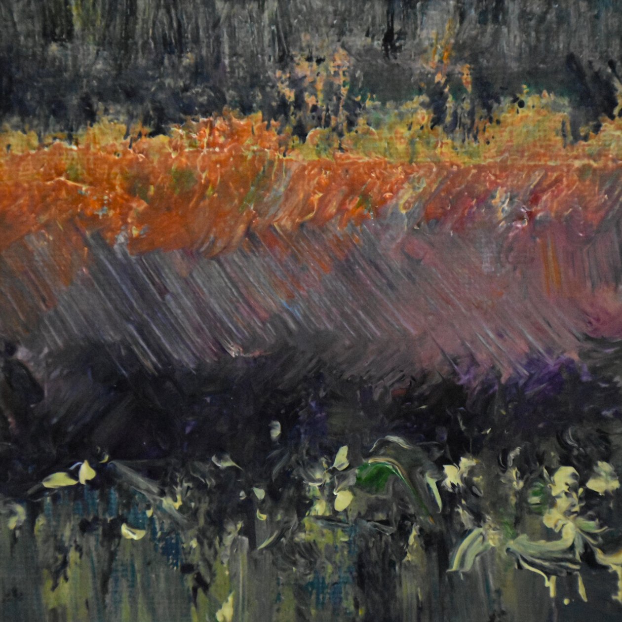 Yön kukinta 2, 2019 (öljy kankaalle) tekijältä Tracy Lambros