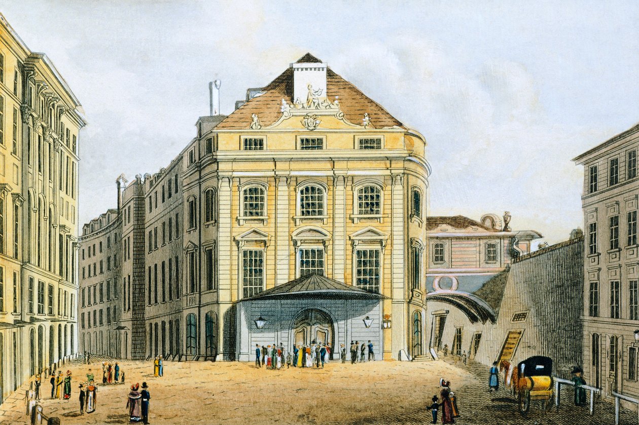 Itävalta, Wien, Kaiserliches ja Koenigliches Hoftheater (keisarillinen ja kuninkaallinen teatteri), Tranquillo Mollo, Kaiverrus tekijältä Tranquillo Mollo