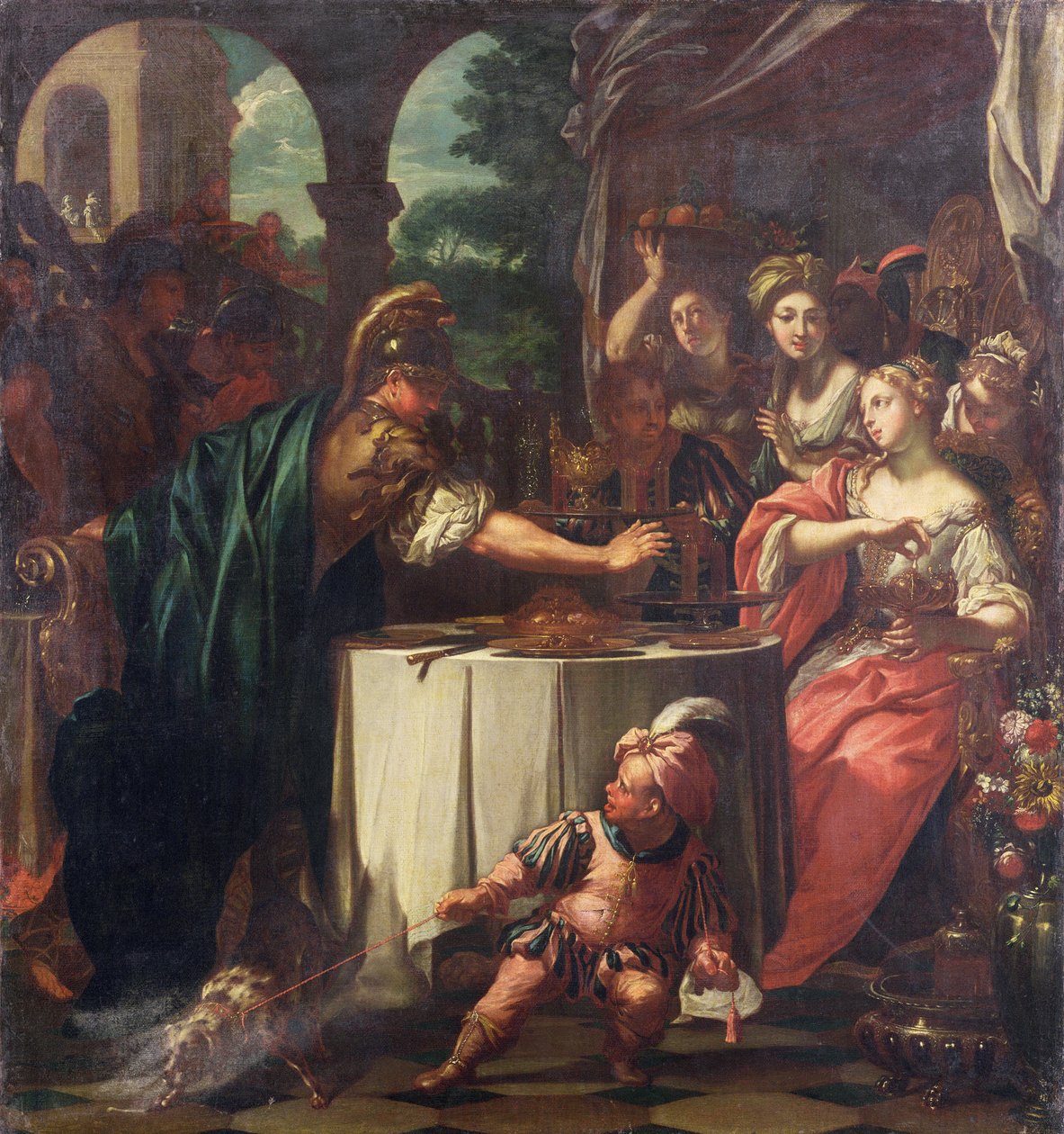 Markuksen Anthonyn ja Kleopatran juhla, n. 1705–1710 tekijältä TrevisaniFrancesco