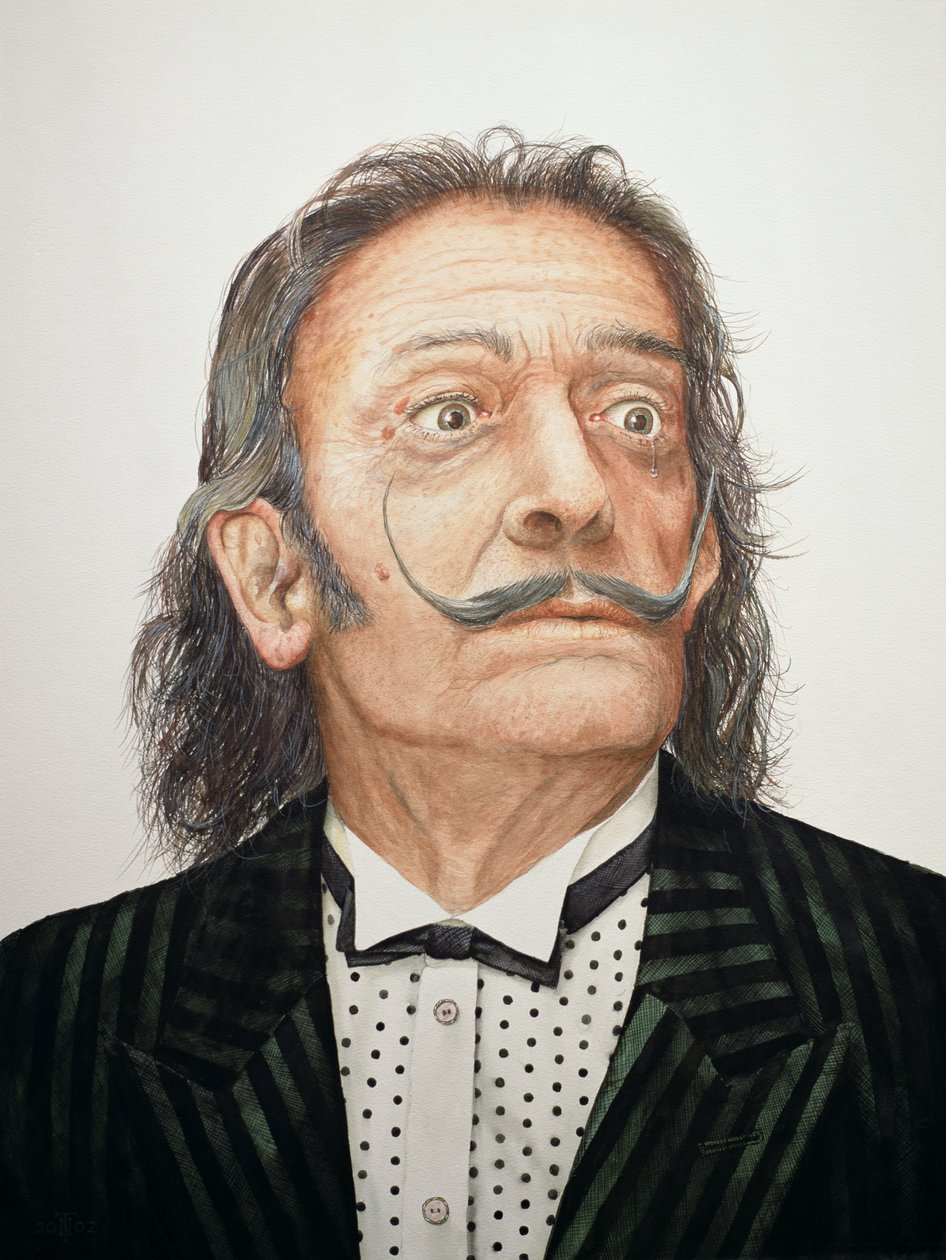 Dali (1904-89) (wc akvarellitaululla) tekijältä Trevor Neal