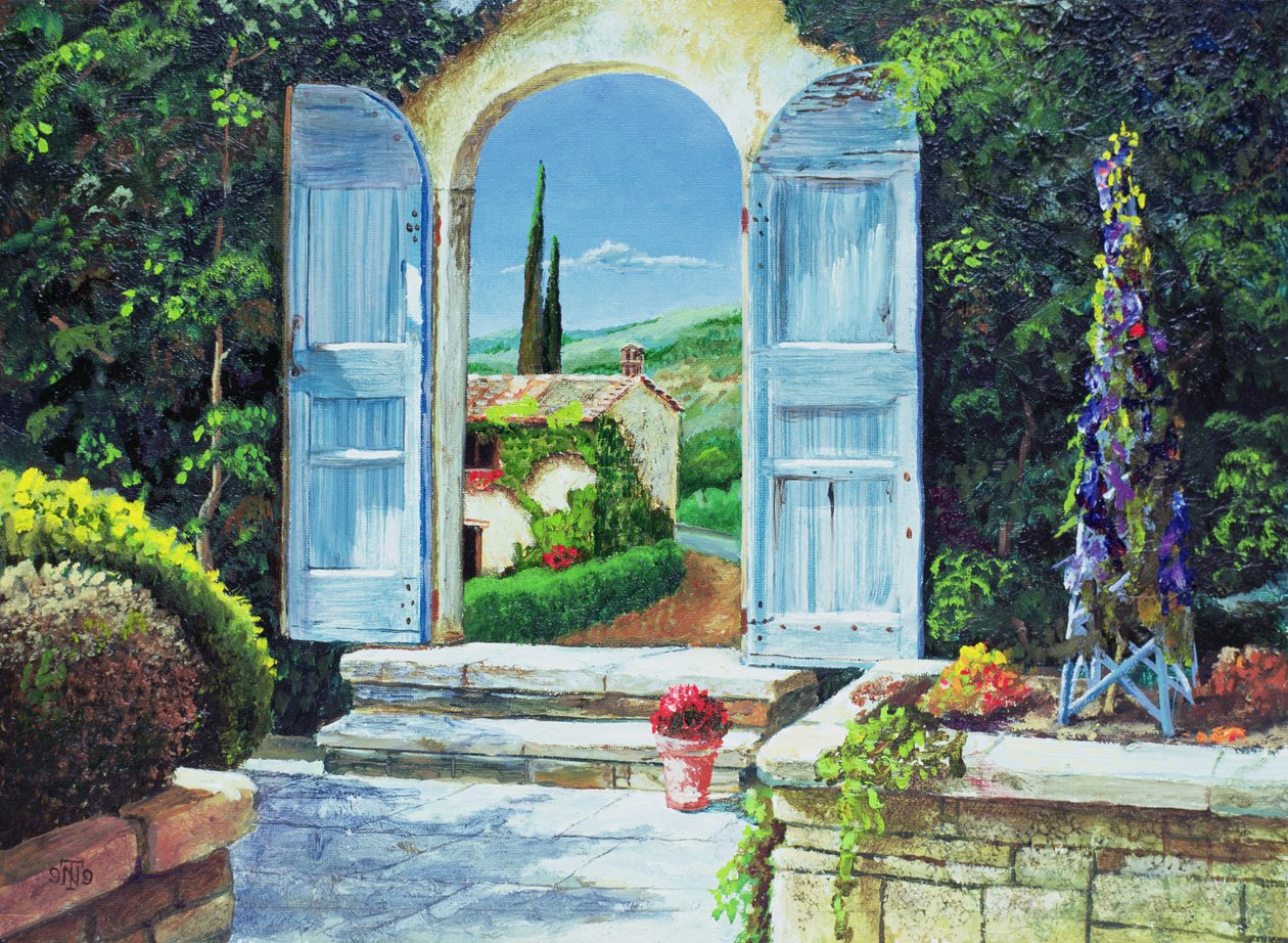 Shuttered Doorway, Volterra, Italia, 1999 tekijältä Trevor Neal