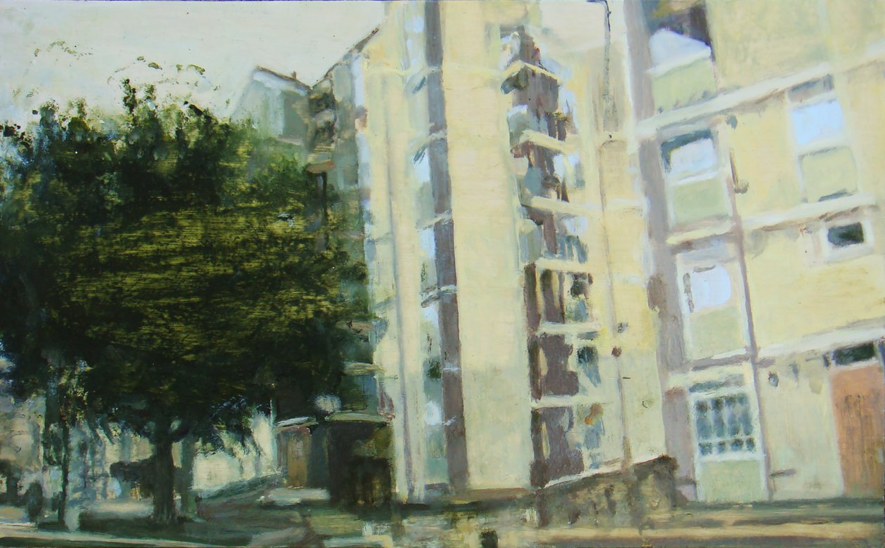 Paikka asua 7, 2011 (öljy vanerille) tekijältä Trevor Burgess