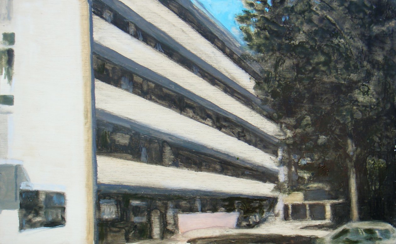 Paikka asua 9, 2011 (öljy vanerille) tekijältä Trevor Burgess