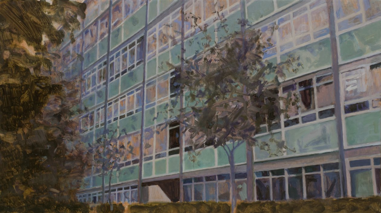 Paikka asua L6, 2013 (öljy vanerille) tekijältä Trevor Burgess