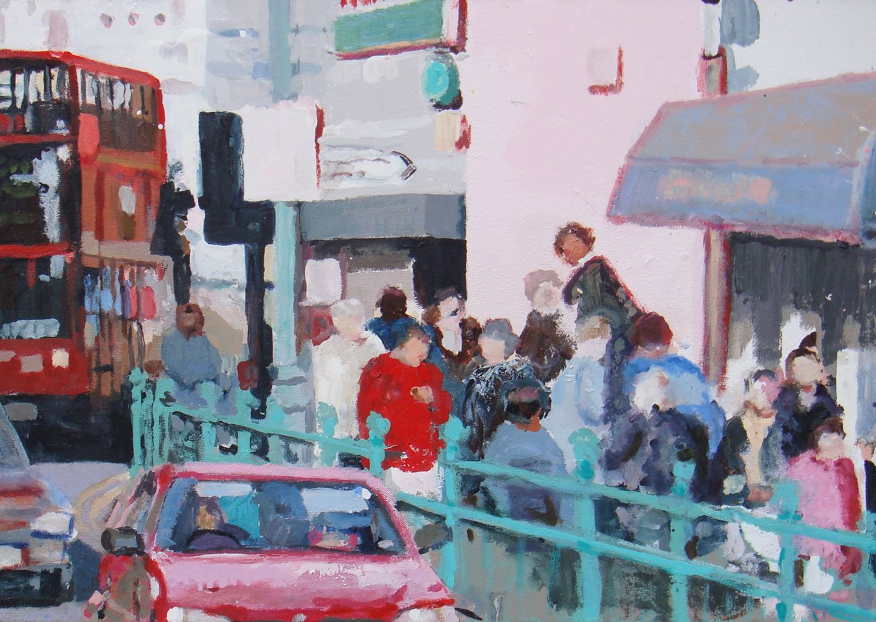 Täynnä oleva jalkakäytävä, 2007 (öljy kankaalle) tekijältä Trevor Burgess