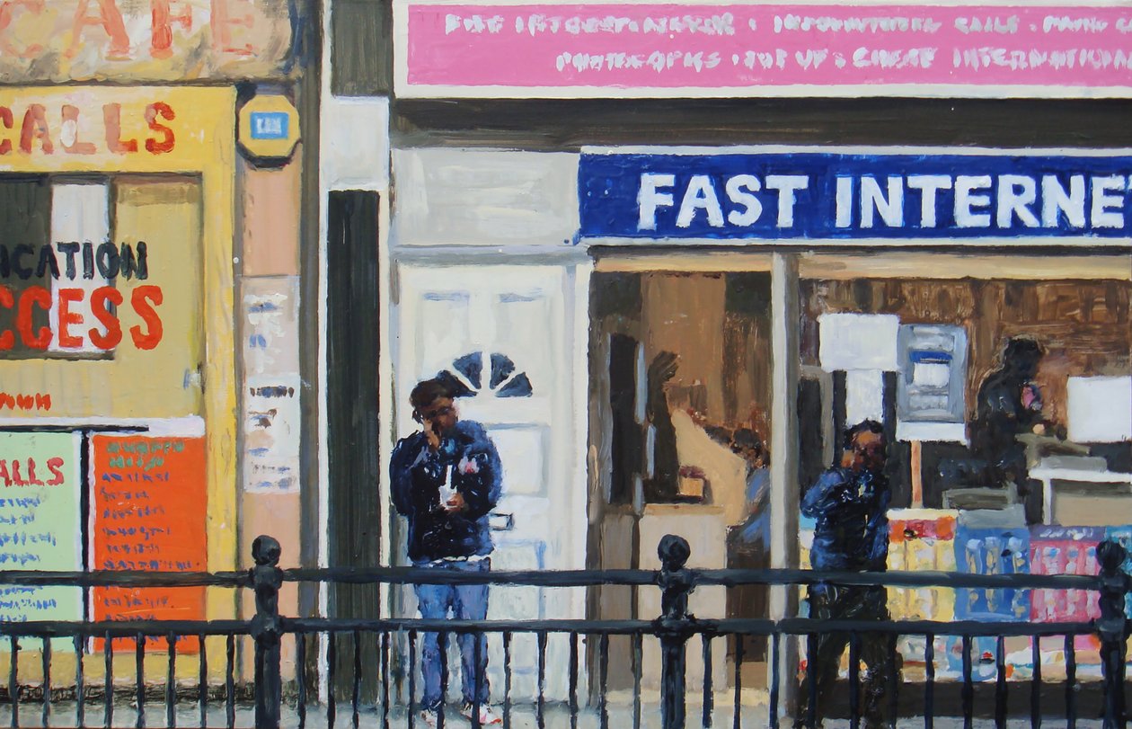 Fast calls, 2008 (öljy laudalle) tekijältä Trevor Burgess
