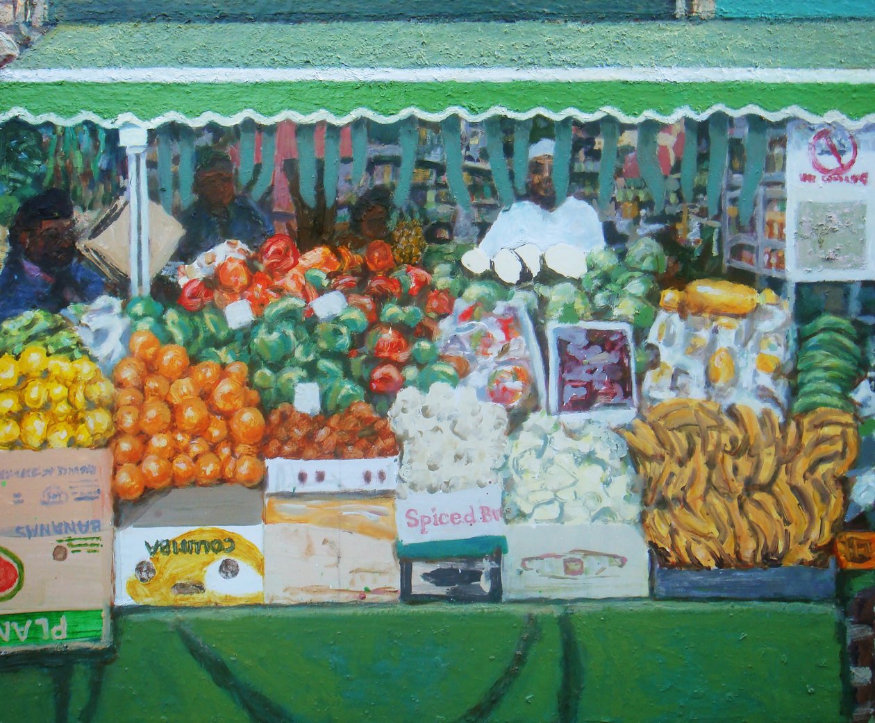 Ruokakauppa (Deptford, Lontoo), 2011 (öljy kartongille) tekijältä Trevor Burgess