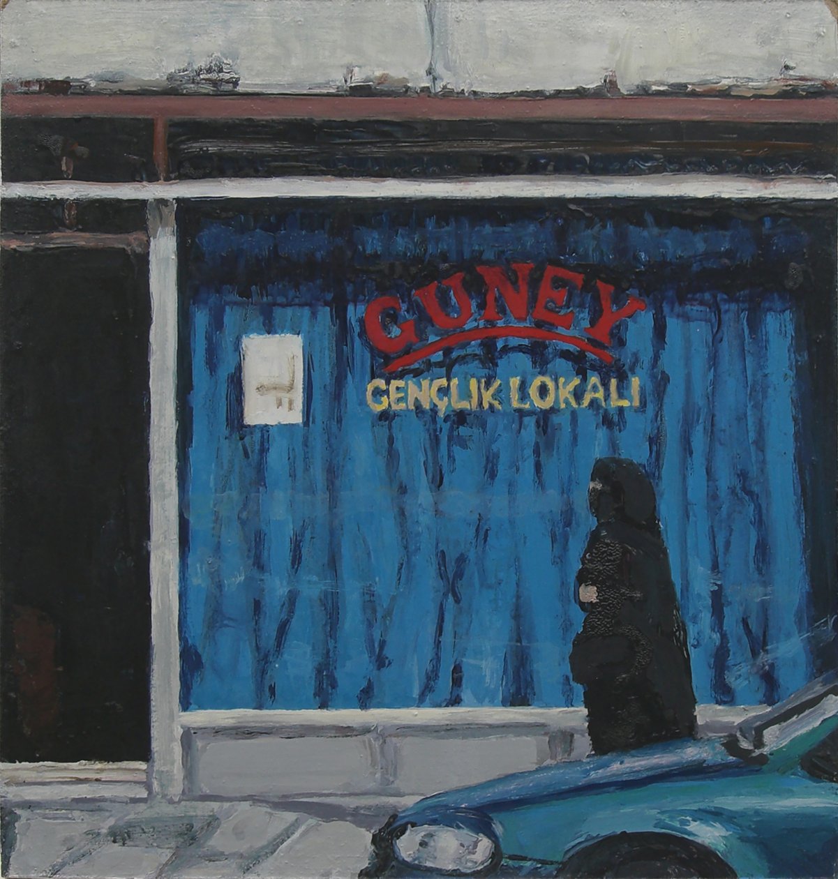 Guney, 2005 (öljy kartongille) tekijältä Trevor Burgess