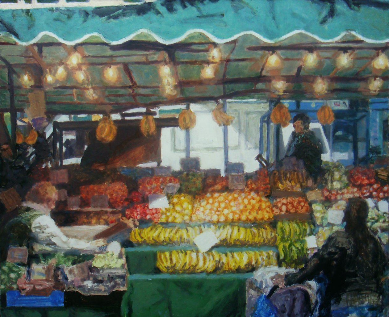 Suuri myyntikoju (Lewisham, Lontoo), 2011 (öljy kartongille) tekijältä Trevor Burgess