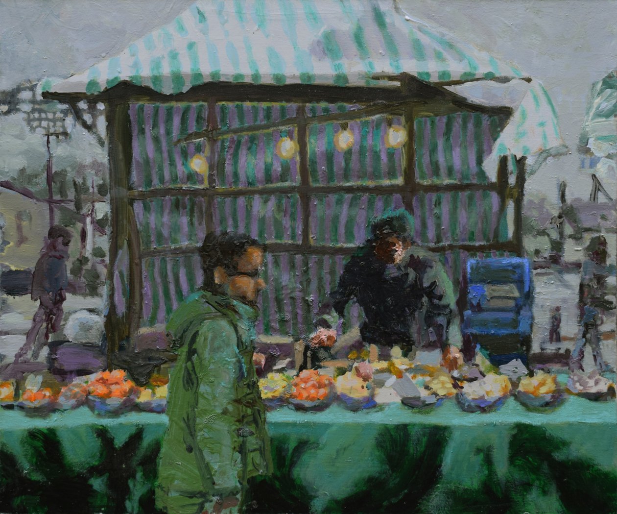 Torikoju (Deptford), 2015 (öljy kankaalle) tekijältä Trevor Burgess
