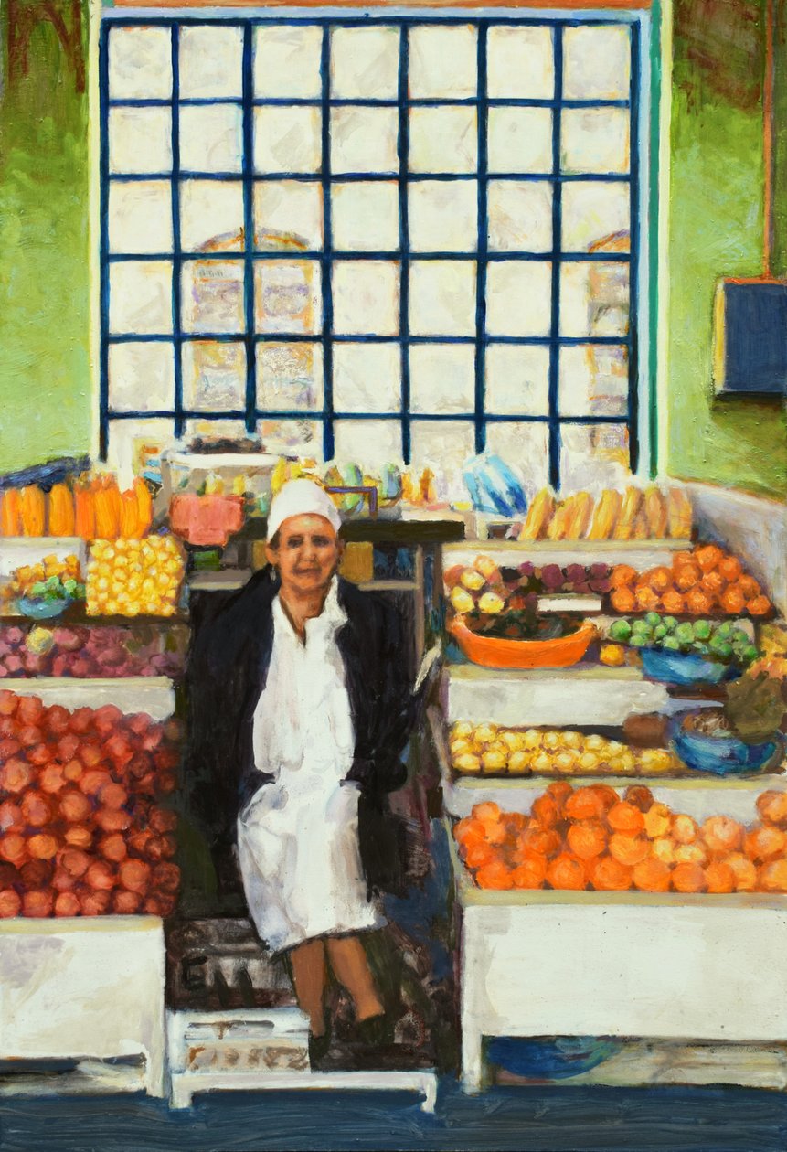 Torikoju (Quito, Ecuador), 2015 (öljy kartongille) tekijältä Trevor Burgess