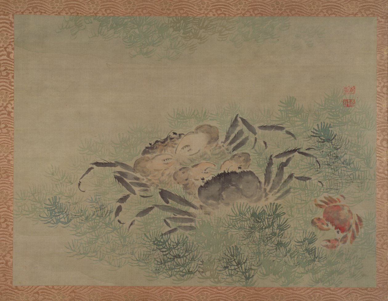 Rapuja, 1851 (akvarelli silkille) tekijältä Tsubaki Chinzan