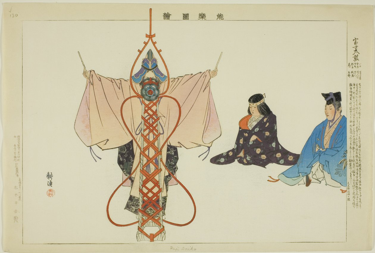 Fuji Taiko, sarjasta "Pictures of No Performances (Nogaku Zue)" tekijältä Tsukioka Kogyo