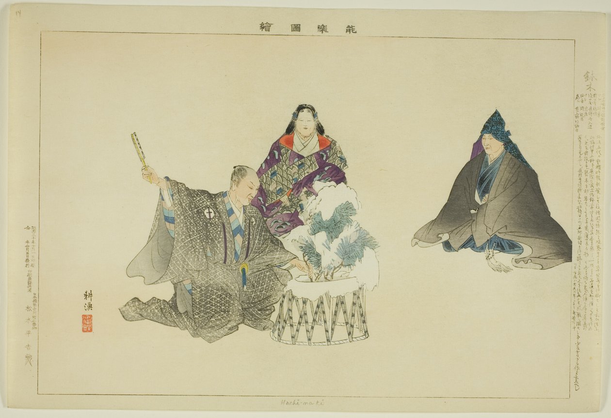 Hachi-maki, sarjasta "Pictures of No Performances (Nogaku Zue)" tekijältä Tsukioka Kogyo