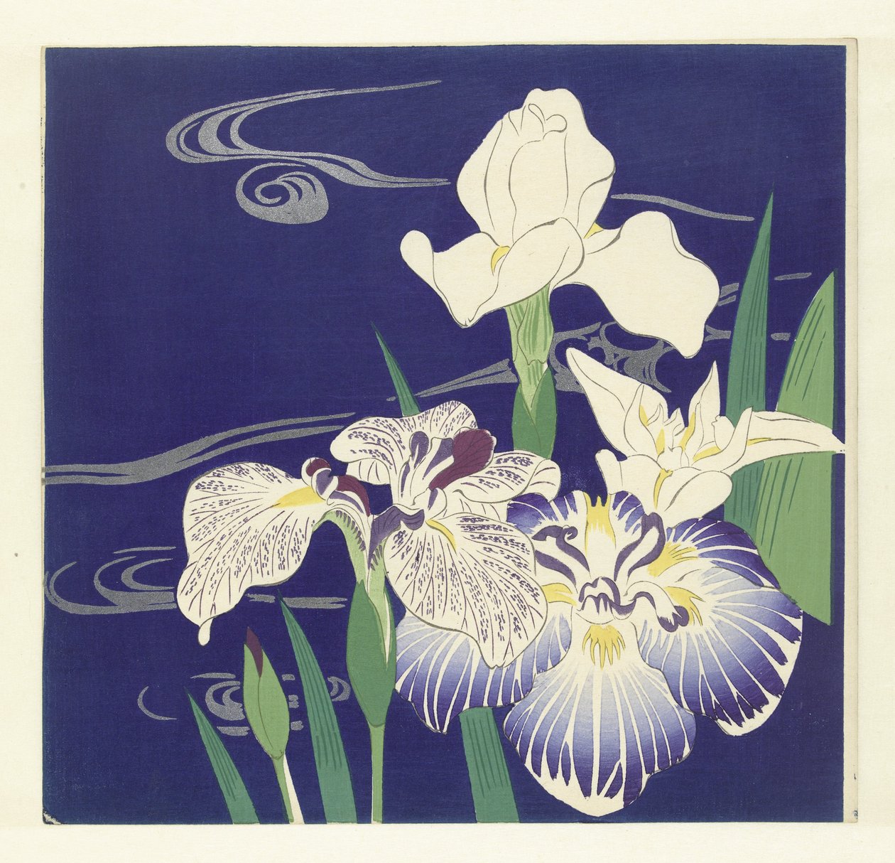 Irikset, 1890-1900 (puupainatus) tekijältä Tsukioka Kogyo
