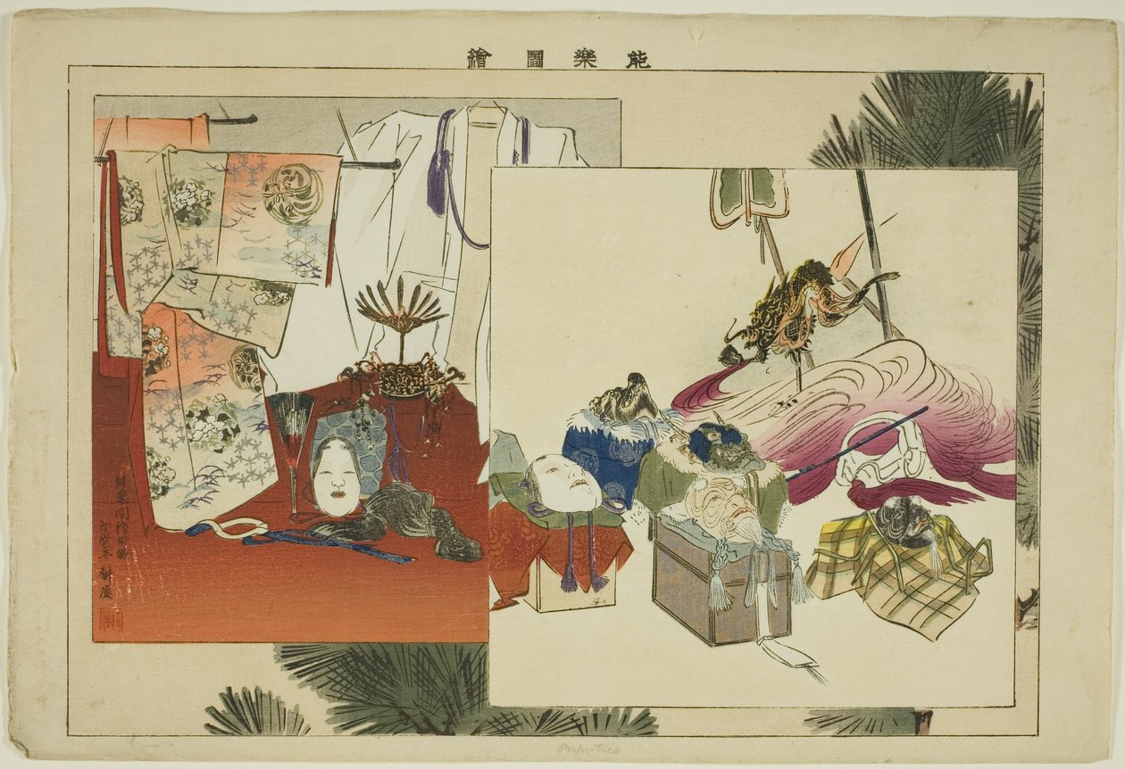 Ominaisuudet sarjasta "Pictures of No Performances (Nogaku Zue)" tekijältä Tsukioka Kogyo