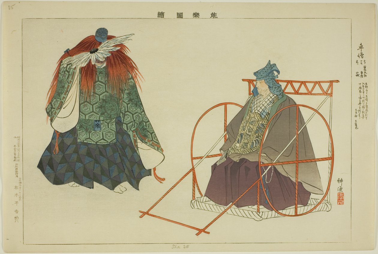 Shaso, sarjasta "Pictures of No Performances (Nogaku Zue)" tekijältä Tsukioka Kogyo