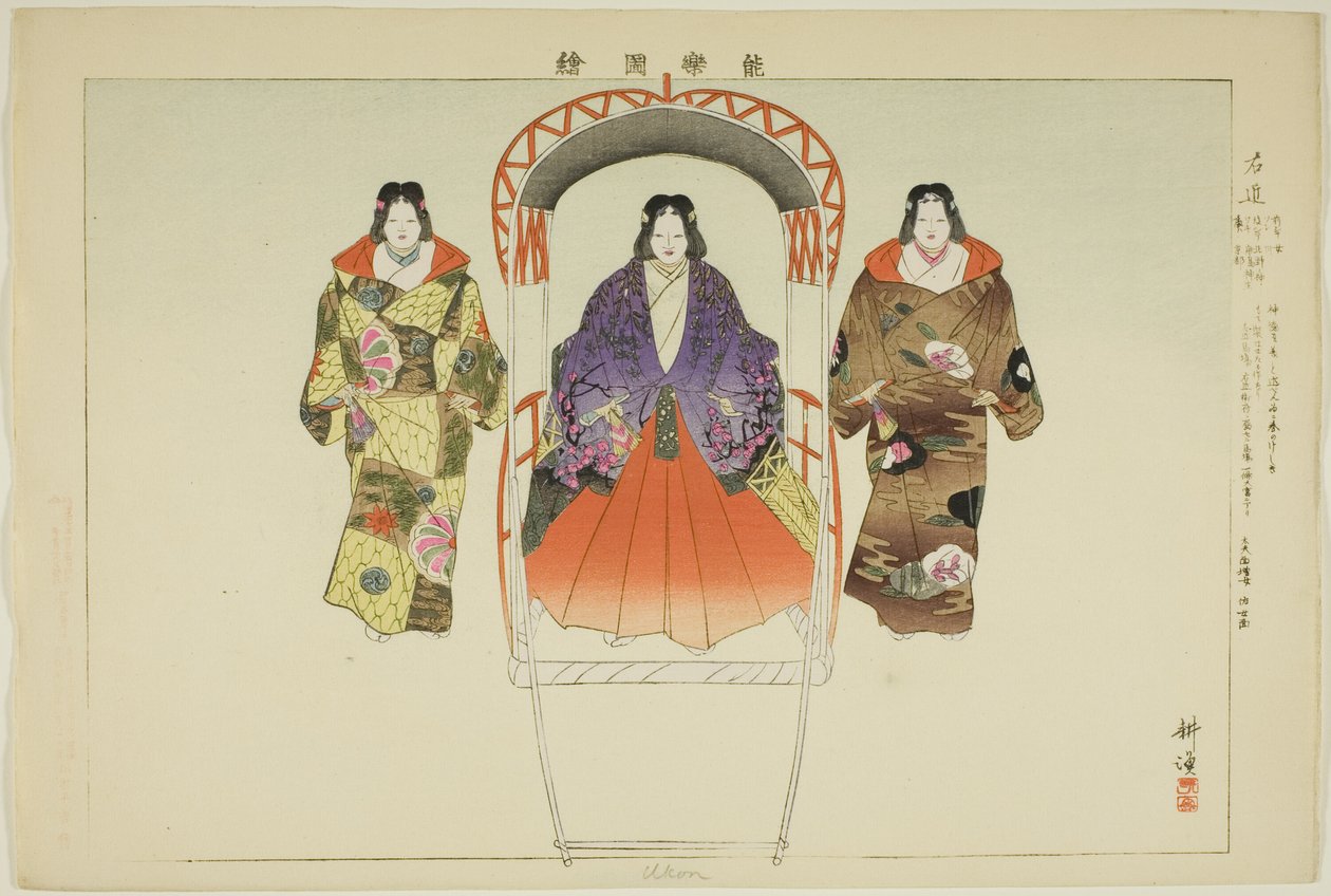 Ukon, sarjasta "Pictures of No Performances (Nogaku Zue)" tekijältä Tsukioka Kogyo